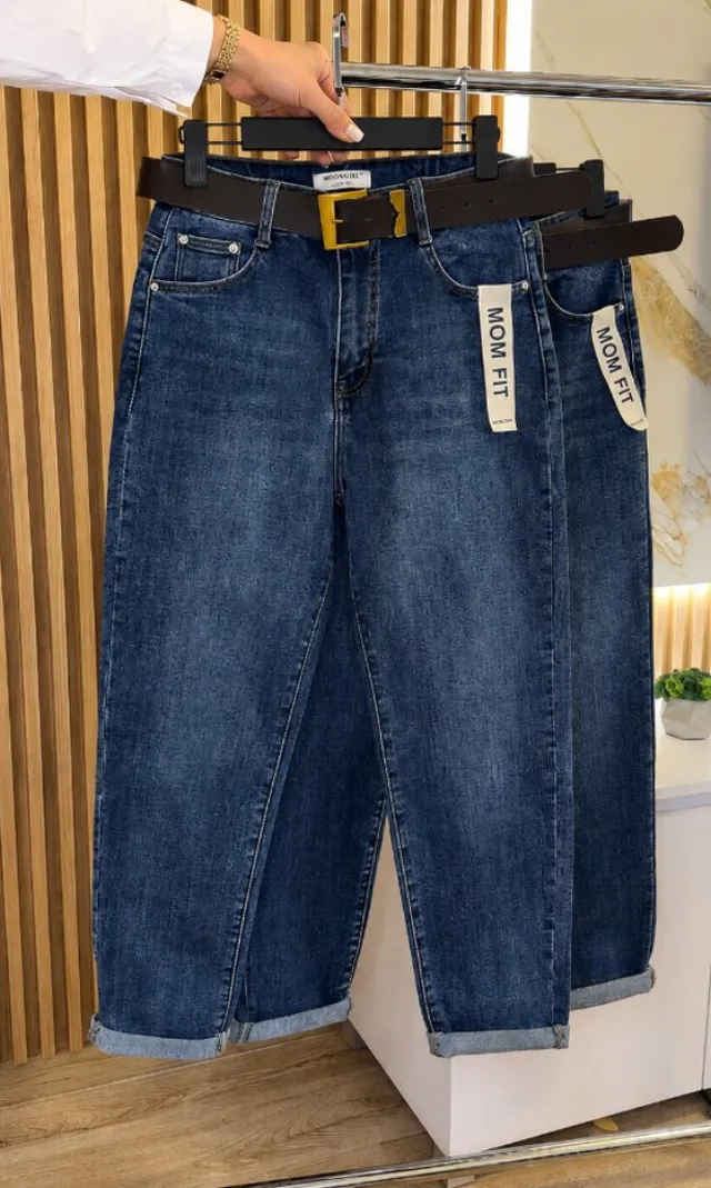 Сині Mom Fit 3556D